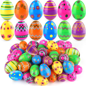 LEASEN printed Easter eggs 48-pack for colorful egg hunts.