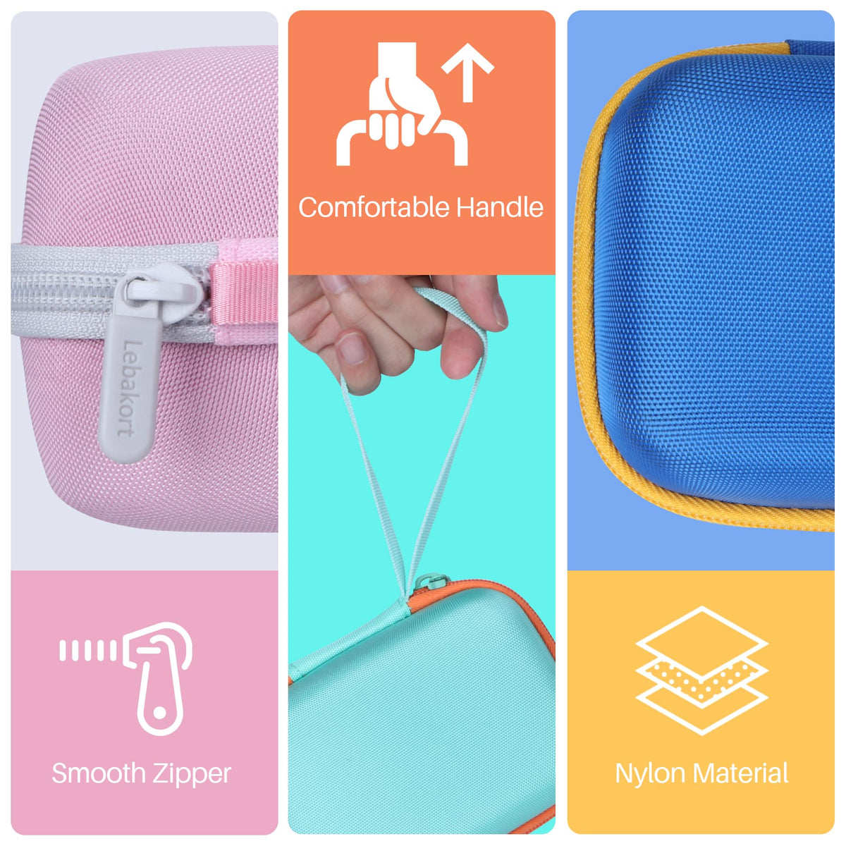 Lebakort elastic strap inside secures the Yoto Mini in place.