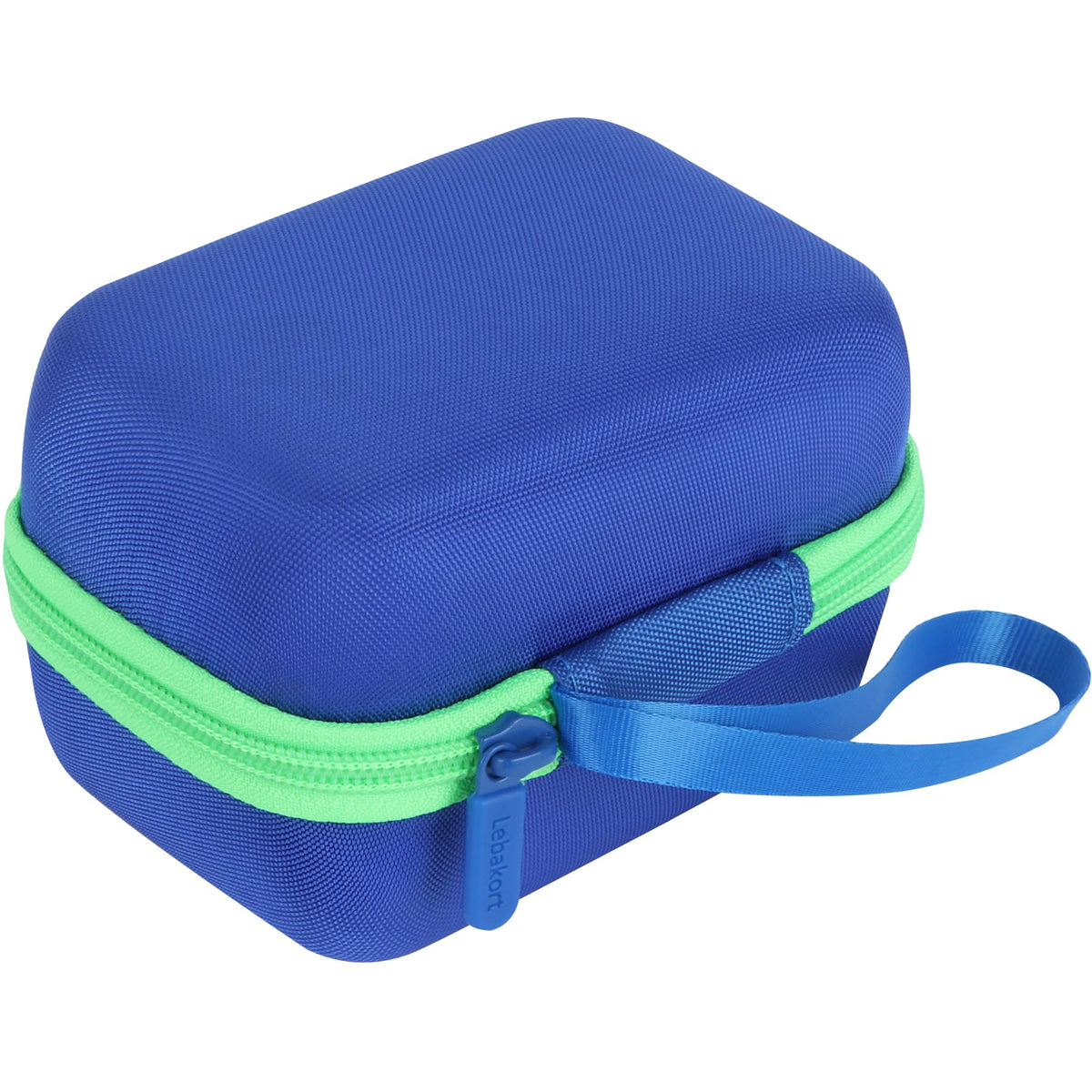 Lebakort hard case for Yoto Mini with hand strap for easy carry.