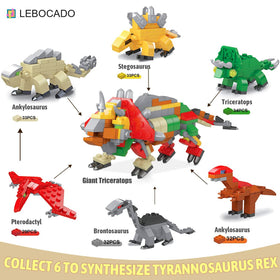 LEBOCADO triceratops assembly with step-by-step building fun
