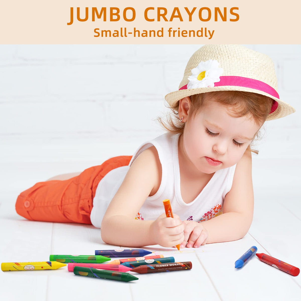 Lebze Easy-grip Jumbo Crayons are designed for small hands to color easily.