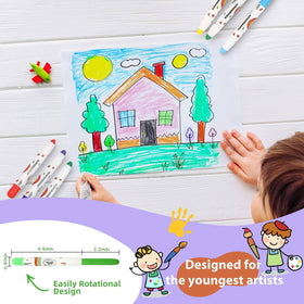 Lebze crayons wash off easily from skin with soap and water