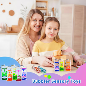LECEHIVO liquid motion bubbler keychain desk gift option adds color and tactile interest.