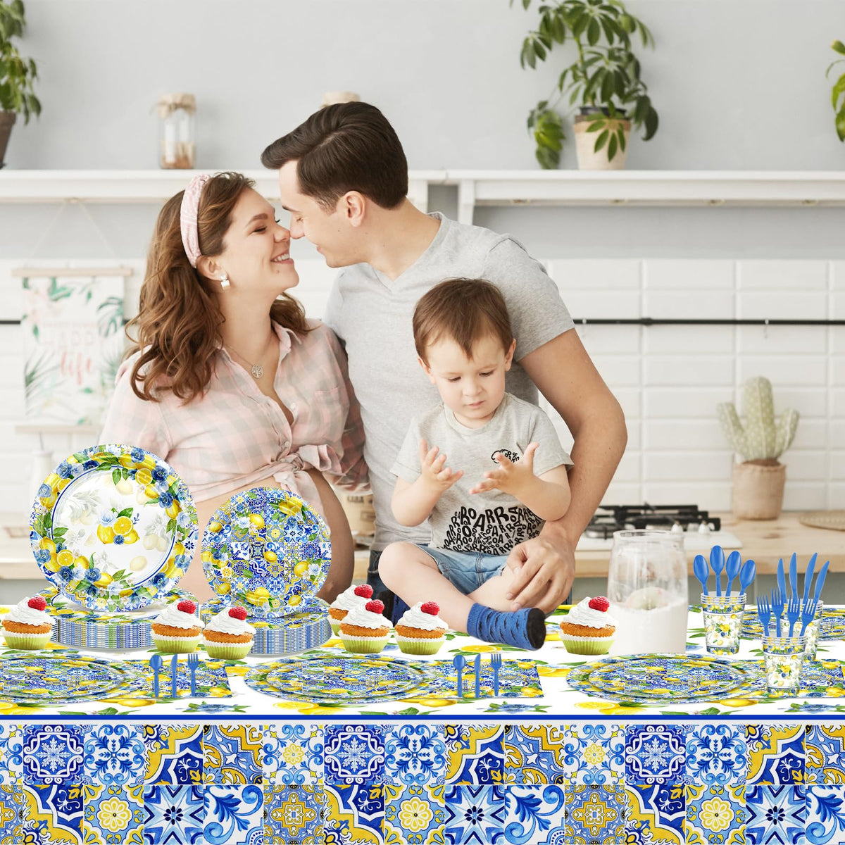 Lecheme Amalfi Coast-style design highlights yellow lemons and blue tiles