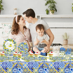 Lecheme Amalfi Coast-style design highlights yellow lemons and blue tiles