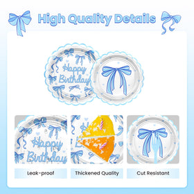 Lecheme Blue Bow balloons 22 pcs to create a festive ambiance