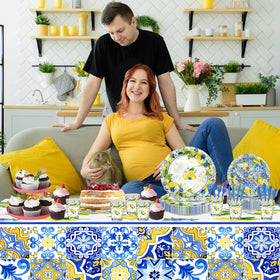 Lecheme Capri Lemon kit image shows complete 169-piece party set
