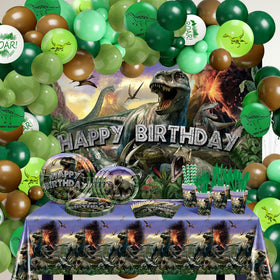 Lecheme dinosaur banner – vibrant birthday backdrop for a memorable celebration
