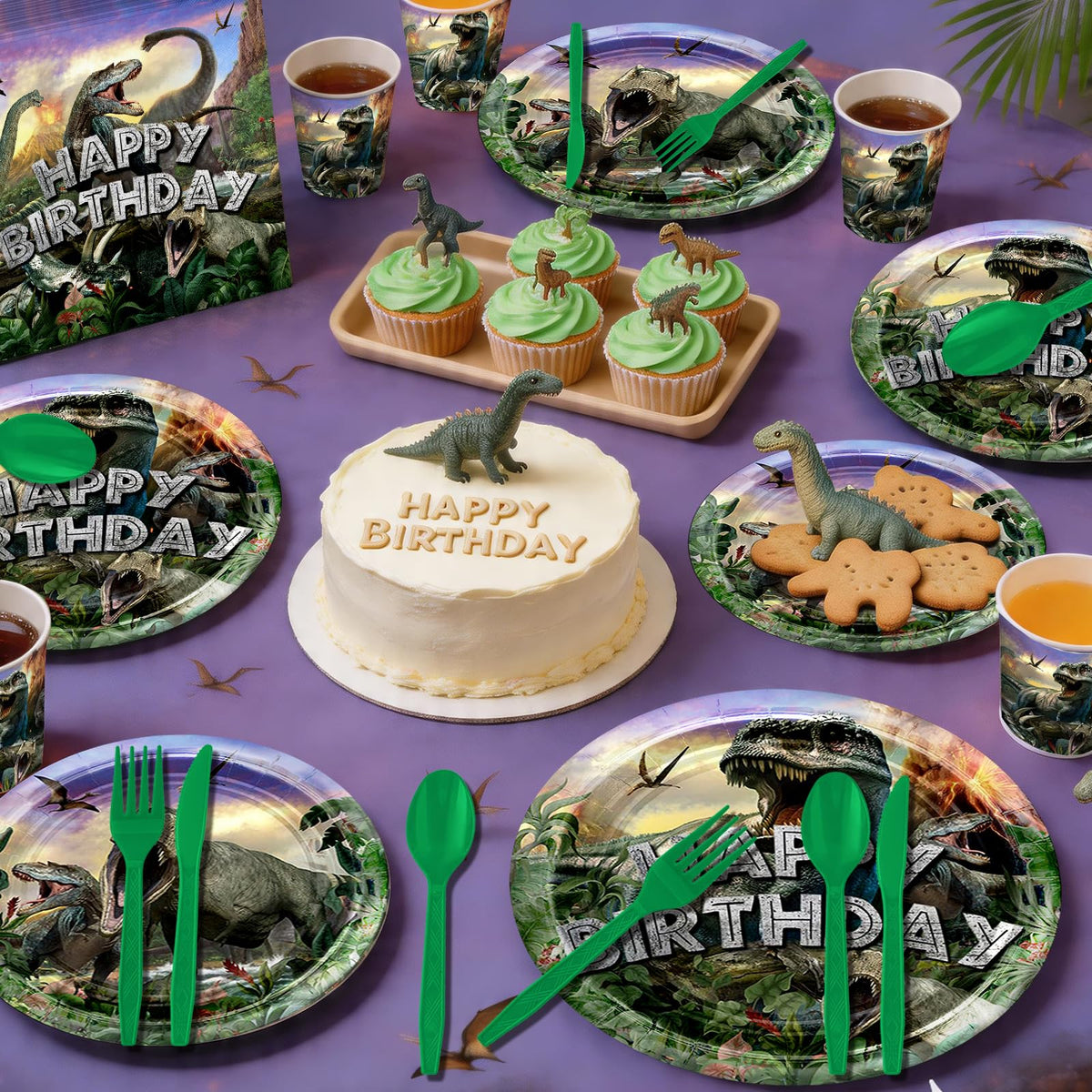 Lecheme dinosaur party setup indoor outdoor – versatile decor for any space
