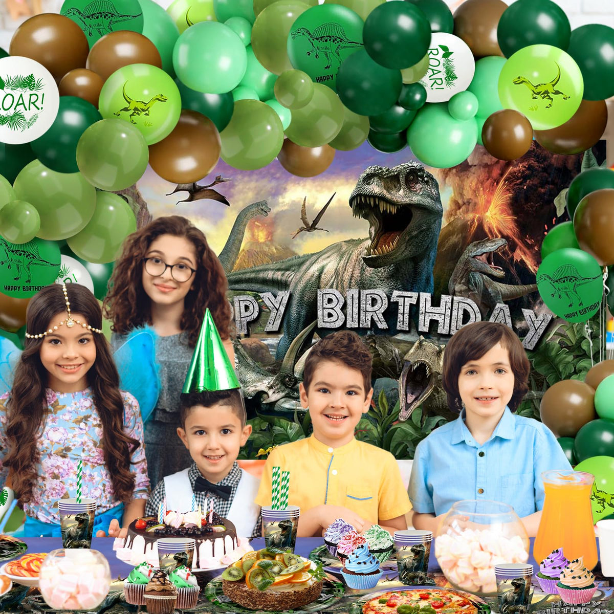 Lecheme dinosaur tableware – sturdy, food-grade plates for safe, convenient party dining
