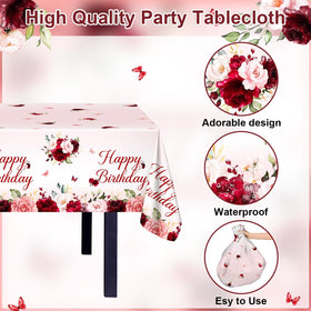 Lecheme rose-gold butterfly pattern adds elegant detail to party decor