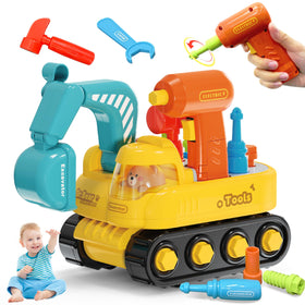 Lechonix toddler tool set excavator for imaginative construction play
