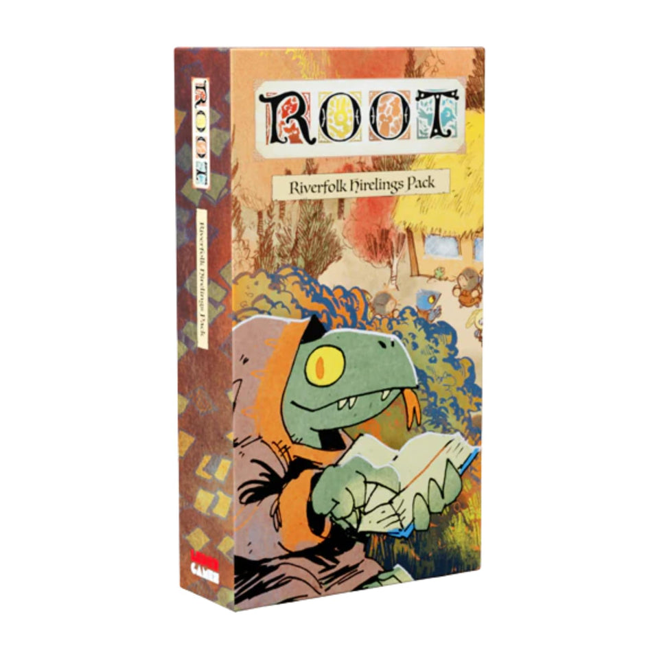 Root Riverfolk Hirelings Pack cover with allied hirelings for deeper strategy.