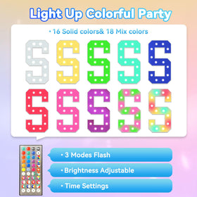 Ledido 34 colors changing marquee light creates mood options for events.