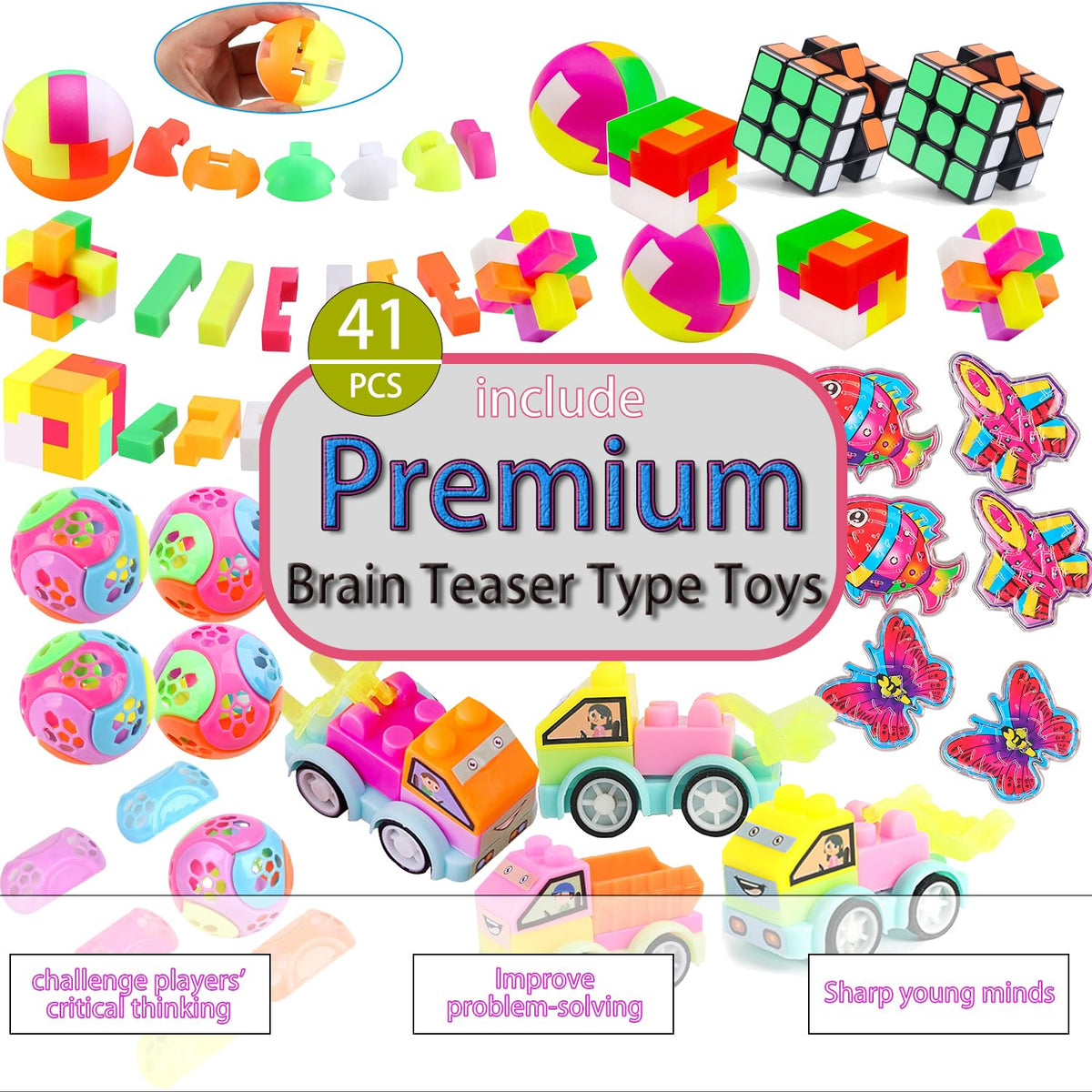 Leeche take-apart dinosaurs and play-dough encourage constructive play and problem-solving.