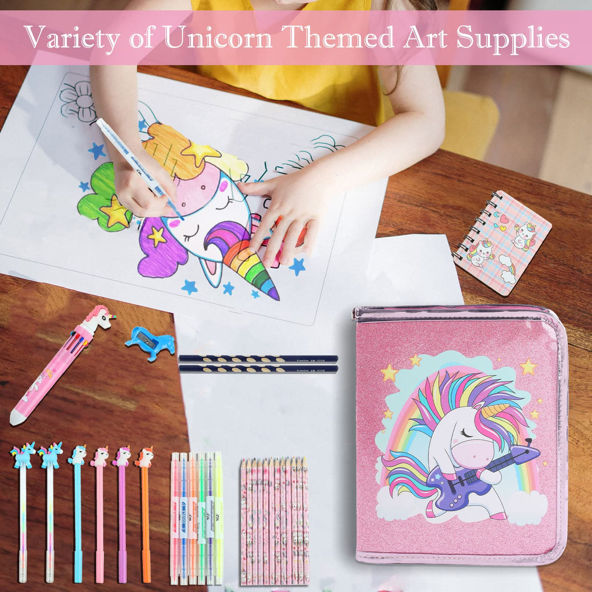 Leeche unicorn gel pens provide bright accents in art projects