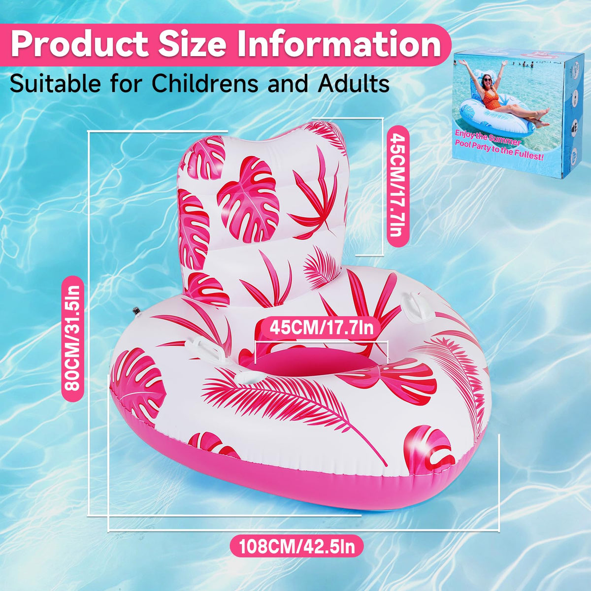 LEECICILE heart pool float assembly shows simple setup and right-fit design.