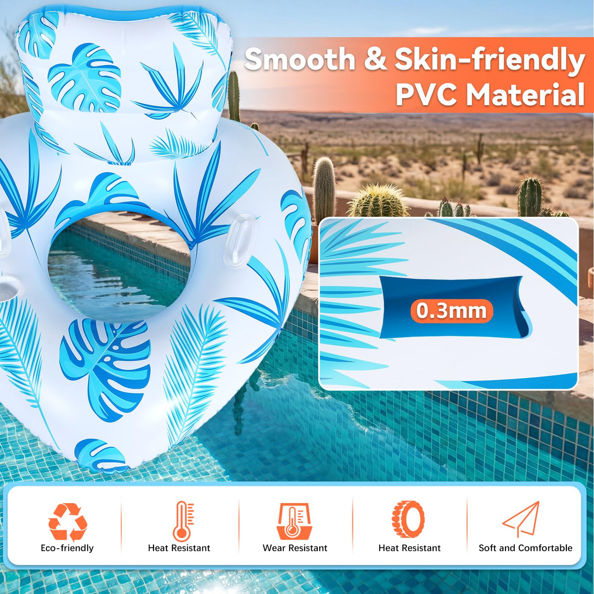 LEECICILE premium PVC is UV-resistant and leak-proof for outdoors.