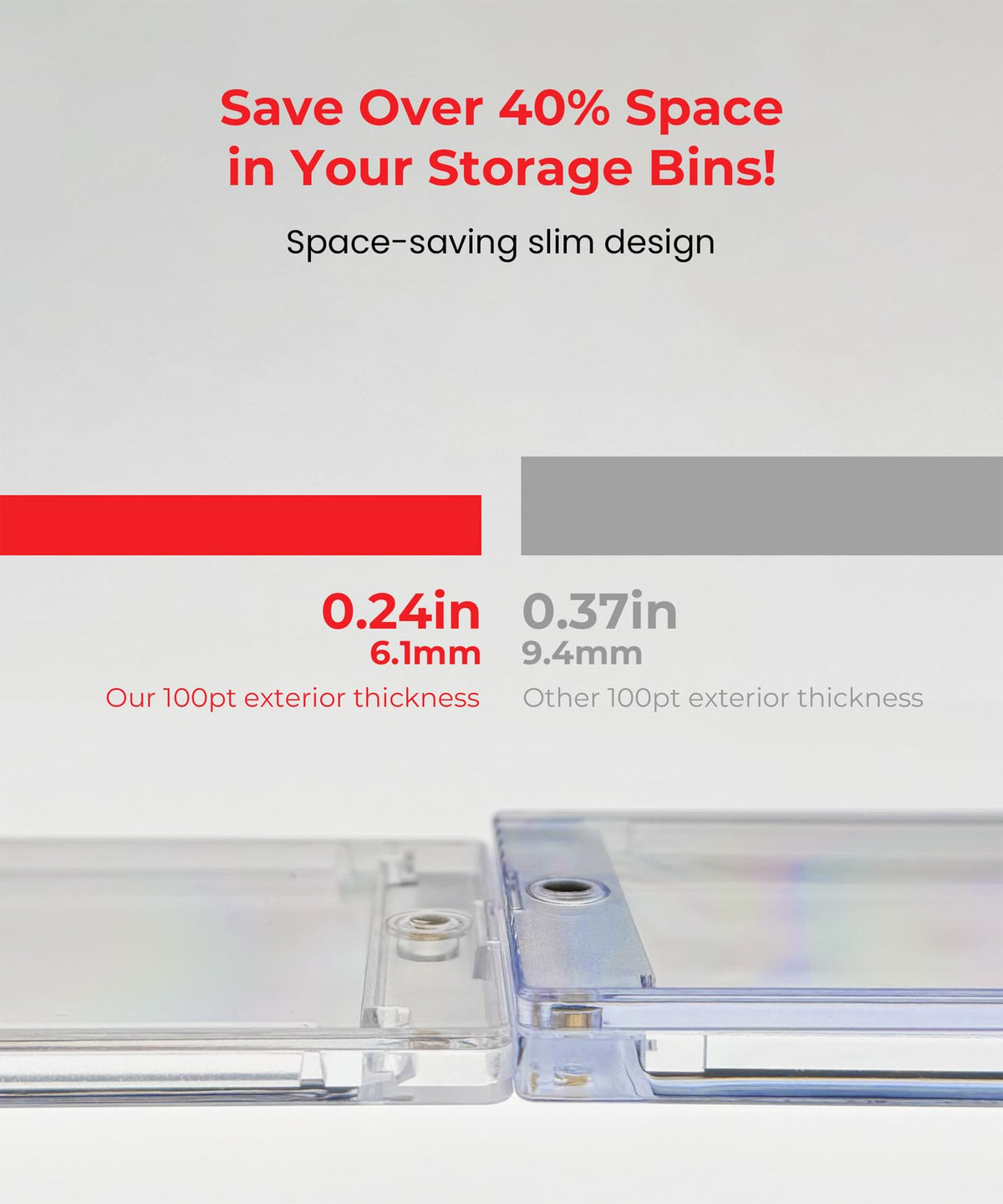 LEEFLIT 100PT magnetic card holder UV shield close-up protects color integrity.