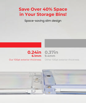 LEEFLIT 100PT magnetic card holder UV shield close-up protects color integrity.