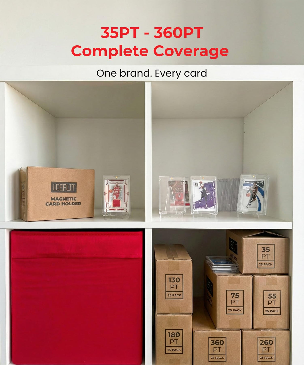 LEEFLIT 25-pack set is ready for vault storage and display.