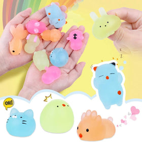 Leehur fruit mochi squishy toys promote color recognition and pretend play.