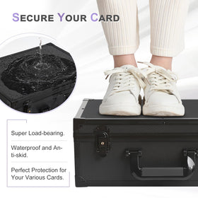 Durable construction keeps baseball and trading cards safe in any setting.