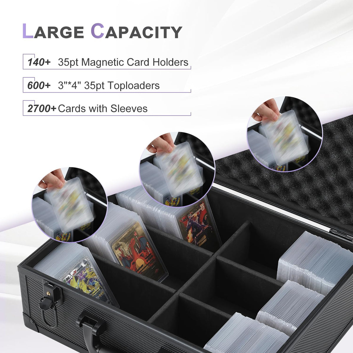 Side angle highlights dust and moisture protection for long-term storage.