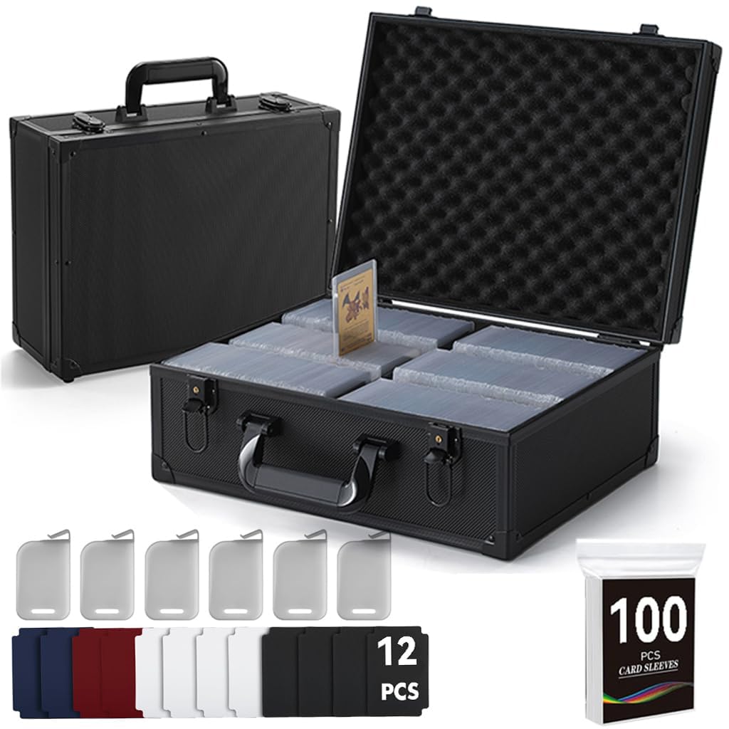 Leeora&Leekoo pro-grade case with sheet protectors protects valuable cards.