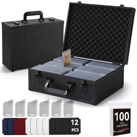 Leeora&Leekoo pro-grade case with sheet protectors protects valuable cards.