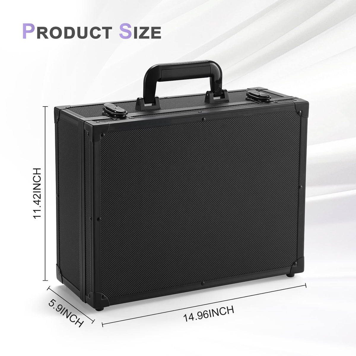 Open view shows top loader storage for fast event access.