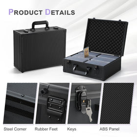 Versatile card case accommodates different sizes for flexible organization.