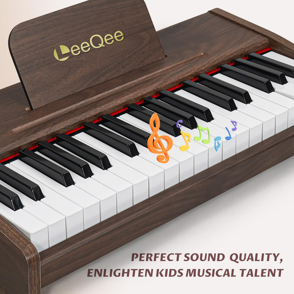 LeeQee 37-Key wooden piano in box signals a ready-to-gift screen-free option