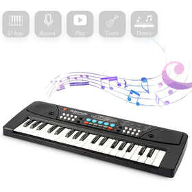 LeeQee 37-key kids piano with microphone for singing along