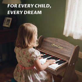 LeeQee baby piano shown in cozy playroom setup.