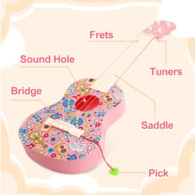 LeeQee child friendly nylon strings reduce strain while delivering a fuller tone