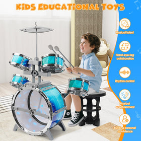 LeeQee bass drum with pedal highlights rhythm practice.