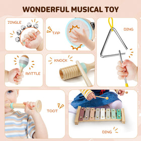 LeeQee neutral color toy set blends with modern nurseries and decor.