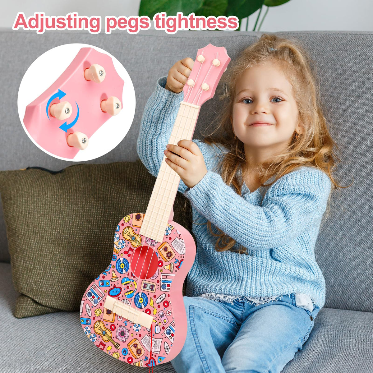 LeeQee portable and durable ukulele, ready for travel to lessons or family trips