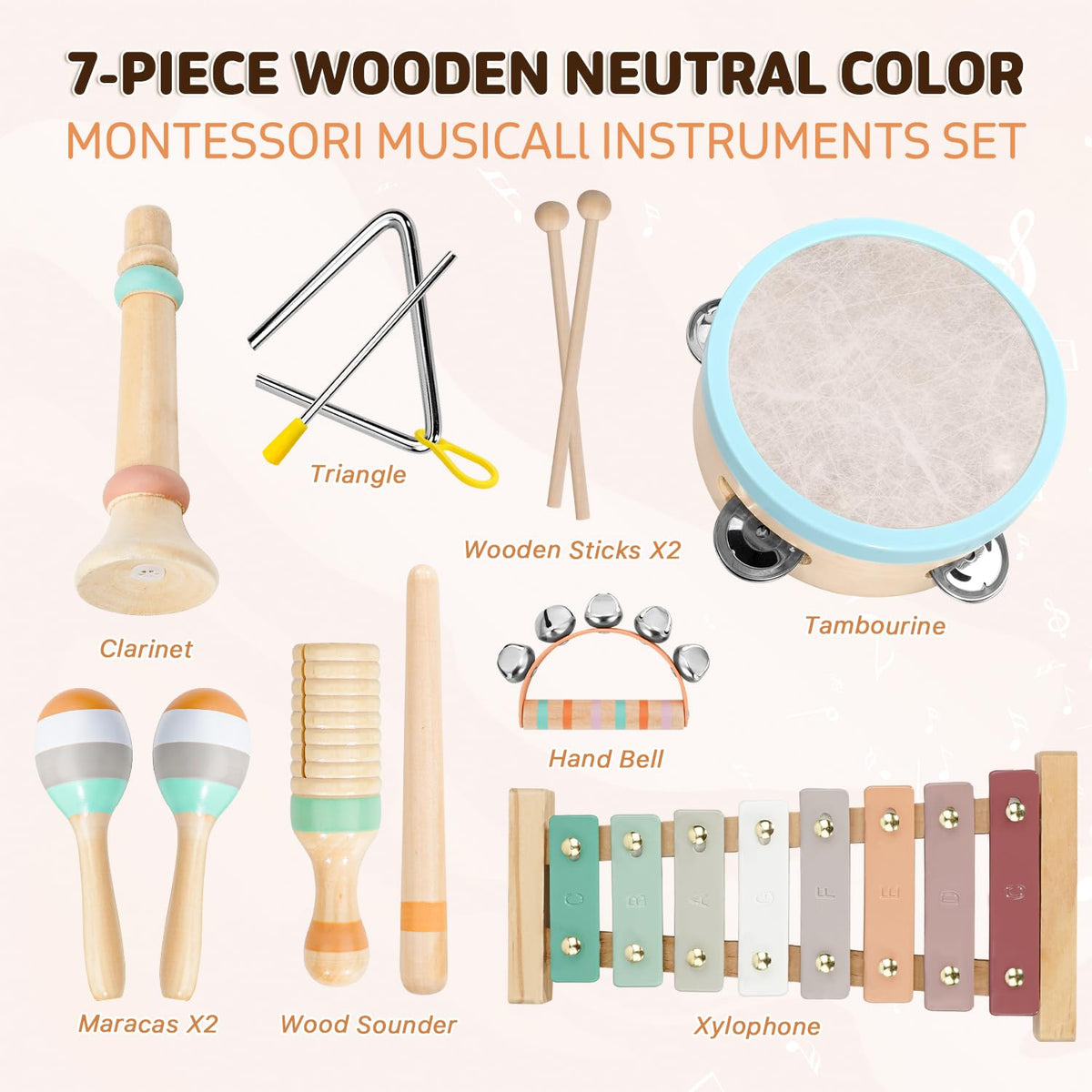 LeeQee wooden shaker toy supports fine motor skills during playtime.