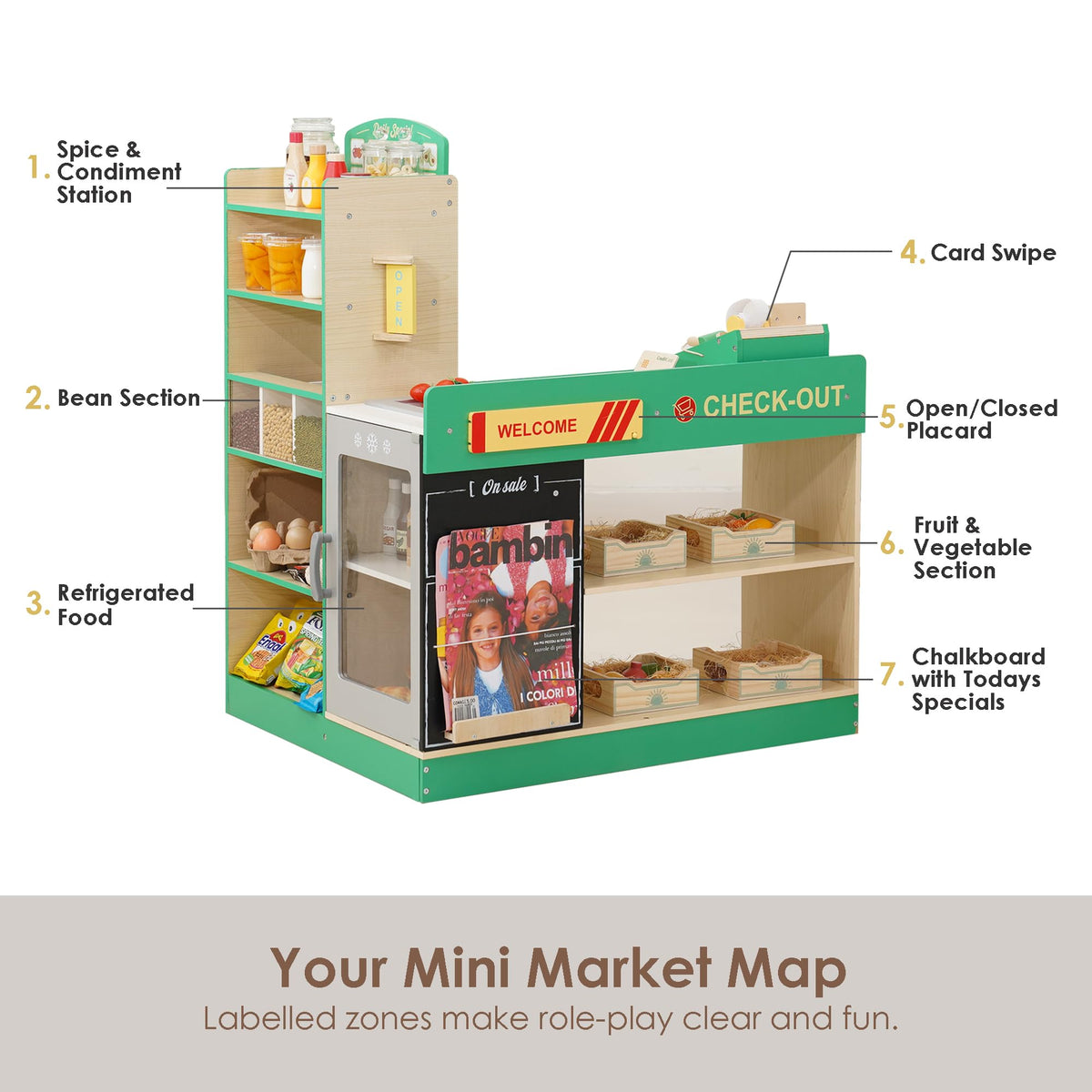 Leeshyah rounded edges safety design ensures secure, kid-friendly play.