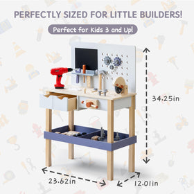 Leeshyah natural wood finish with smooth edges for safe exploration.
