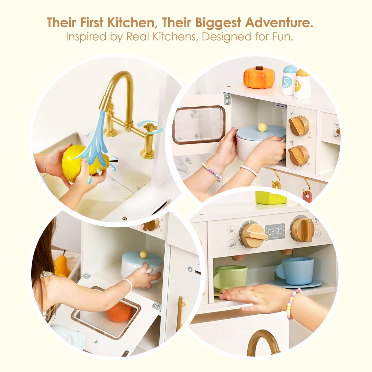 Leeshyah microwave for quick pretend heating during brunch and snacks