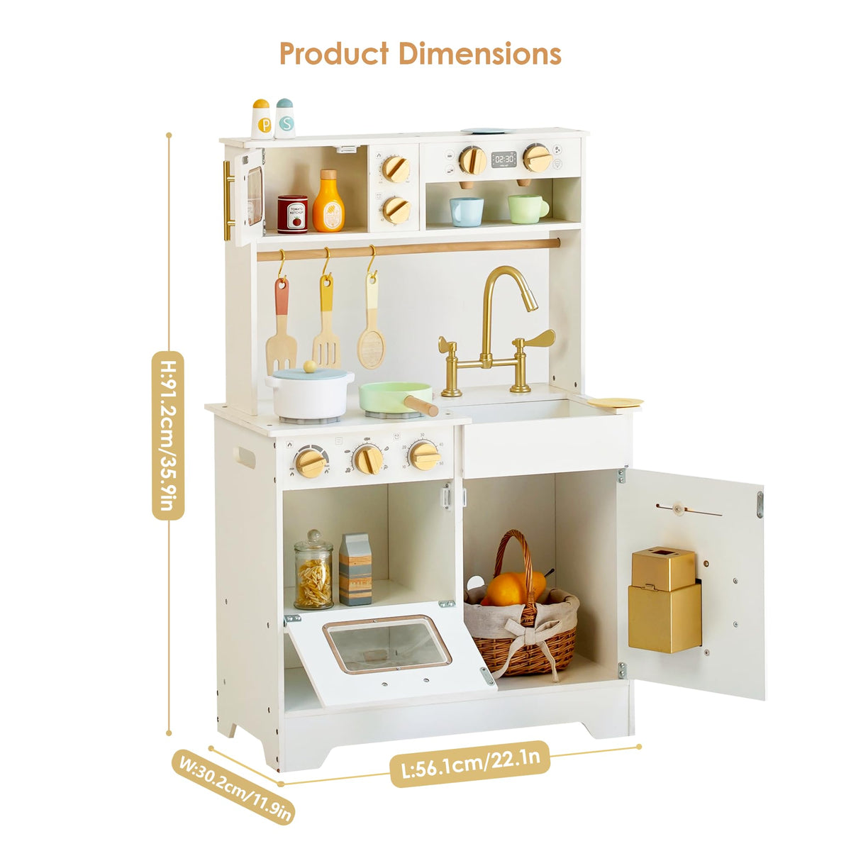 Leeshyah oven door for baking-themed storytelling and tidy-up moments