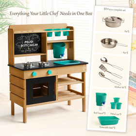 Leeshyah wooden mud kitchen assembly guide: step-by-step setup helps families get ready.