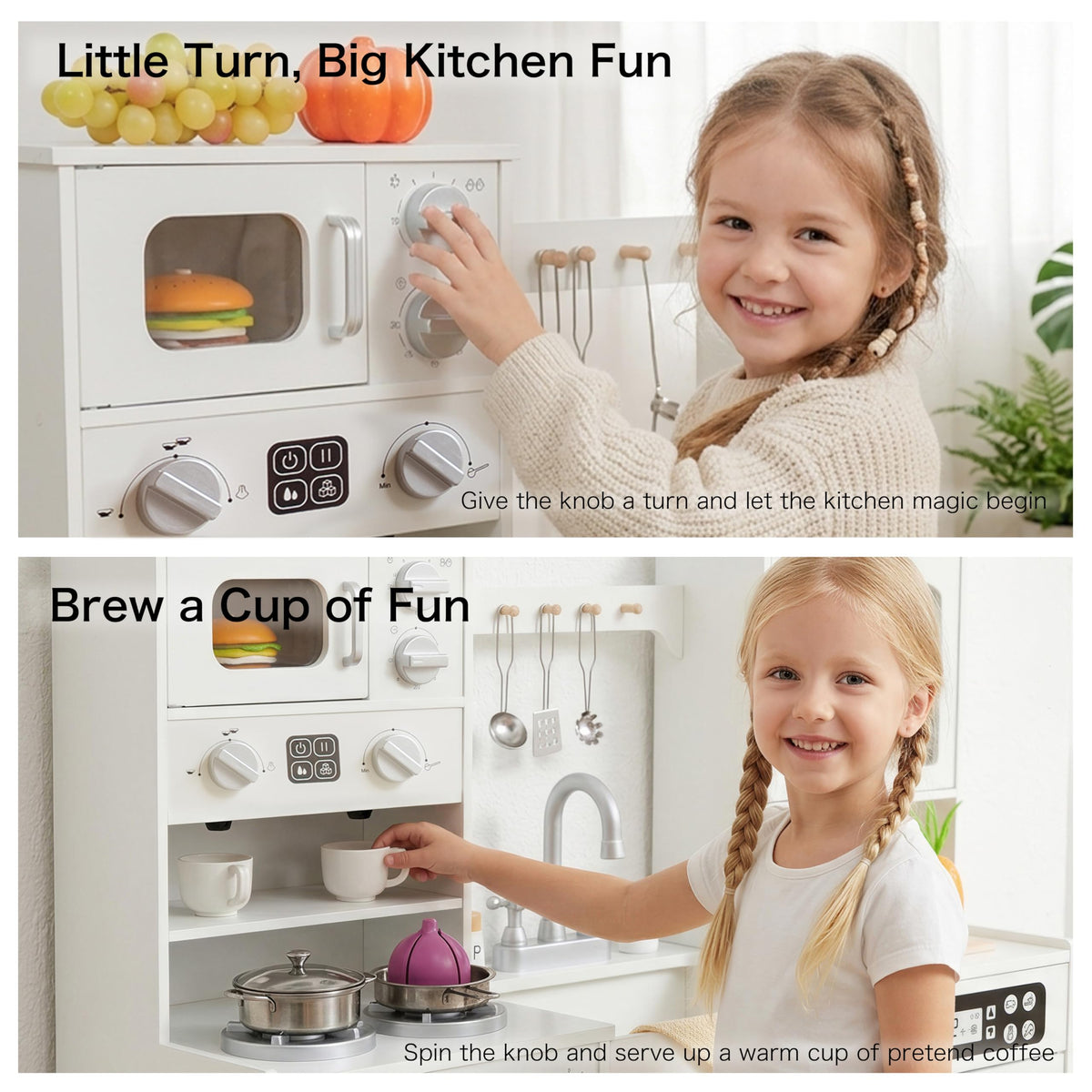 Leeshyah kitchen doors and drawers organize play items for tidy pretend meals