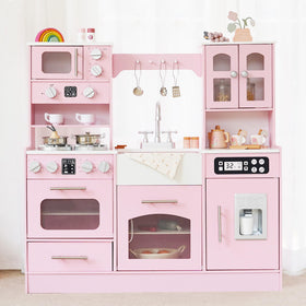 Leeshyah wooden play kitchen ice maker for imaginative play.
