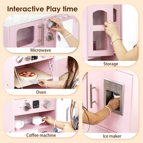 Leeshyah play kitchen oven for baking pretend treats and stories.
