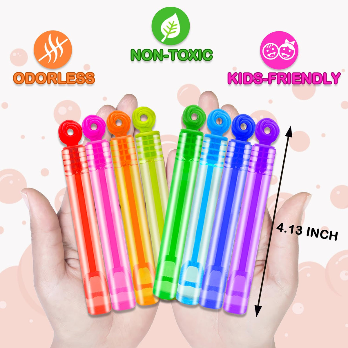 Leetous bubble wands with donut designs, colorful and whimsical for outdoor games.