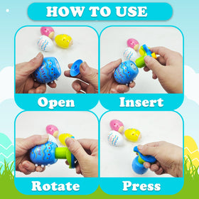 Leetous spinning tops inside eggs boost interactive Easter egg hunts.